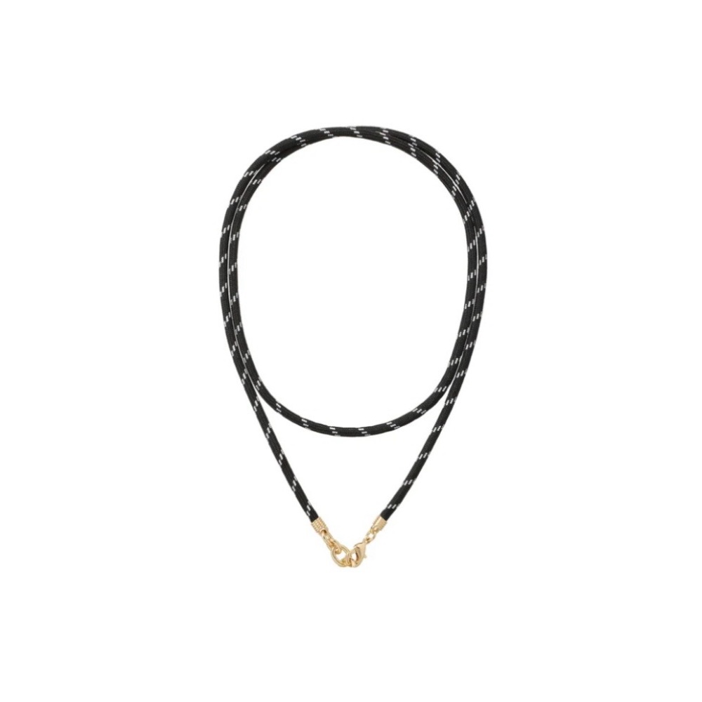 ROXANNE ASSOULIN The Long Happy Cord Necklace Black Without Charm